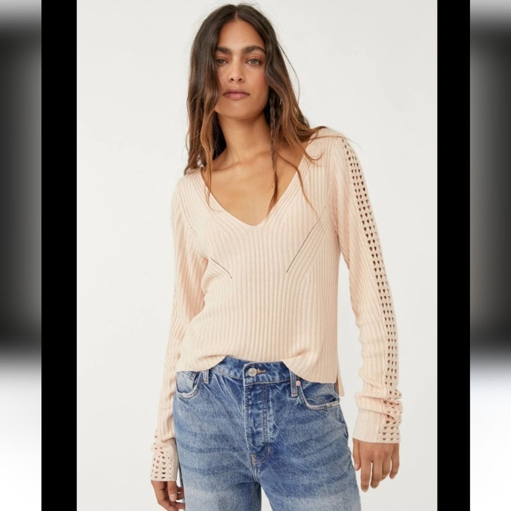 NWT FREE PEOPLE STARLIGHT TUNIC SWEATER HUSHED GRAIN XL